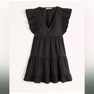 Abercrombie Flutter Sleeve Tiered Mini Dress